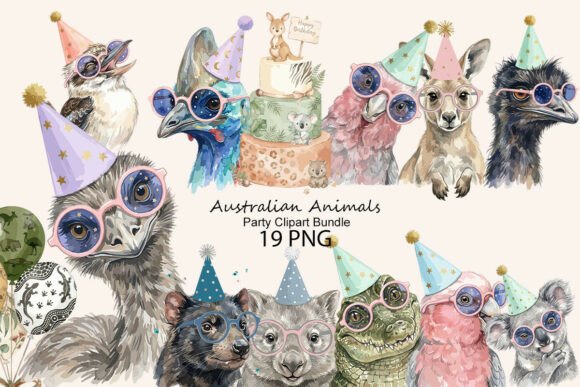 Download Australian Animals Party Clipart Bundle - Bundle Collection