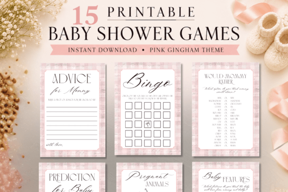 Download Pink Printable Baby Shower Games Bundle - Bundle Collection