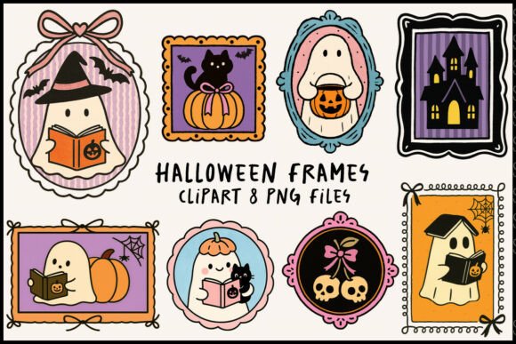 Download Halloween Cute Frame Clipart Png Bundle - Bundle Collection