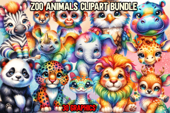 Download Zoo Animals Clipart Bundle - Bundle Collection