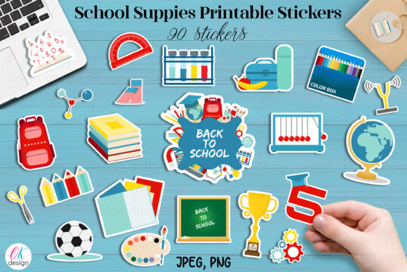 Download School Supplies Stickers Bundle. - Bundle Collection