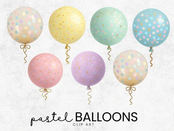 Download Birthday Pastel Balloons Clipart PNG - Pastel balloons Collection