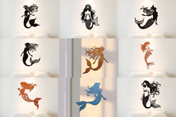 Download Laser Cut Mermaid Wall Art SVG Bundle - Bundle Collection