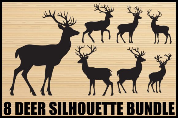 Download Deer Silhouette Bundle | 8 Designs - Bundle Collection