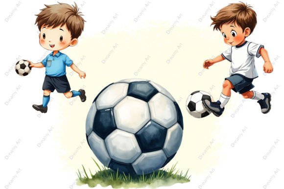 Download Watercolor Soccer Match Clipart Bundle - Bundle Collection