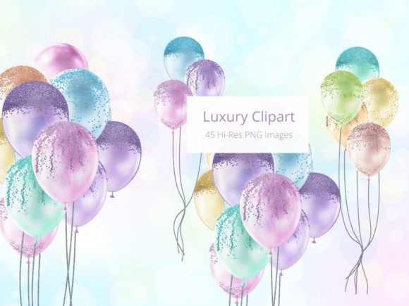 Download Pastel Balloons Clipart - Pastel balloons Collection