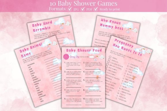 Download Modern Baby Shower Games Bundle - Bundle Collection