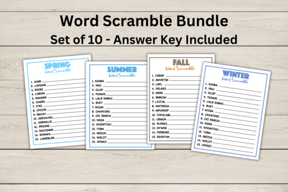 Download Word Scramble Bundle - Set of 10 - Bundle Collection