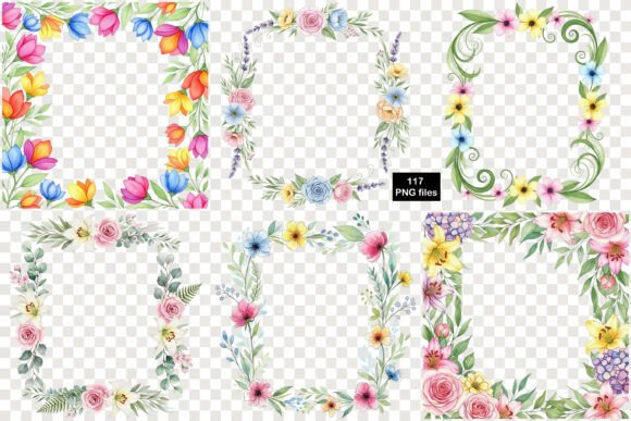 Download Watercolor Floral Frame Bundle - Bundle Collection