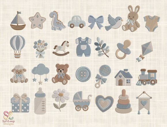 Download Giant Baby Boy Nursery Embroidery Bundle - Bundle Collection