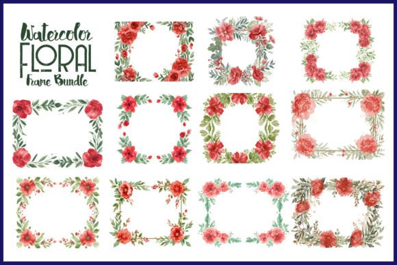 Download Watercolor Floral Frame Bundle - Bundle Collection