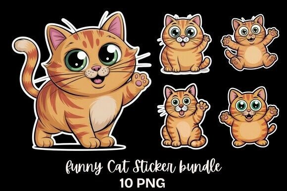Download Funny Cat Sticker Bundle - Bundle Collection