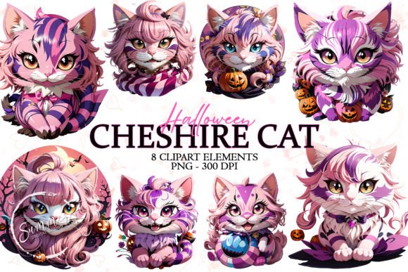 Download Halloween Cheshire Cat Clipart Bundle - Bundle Collection