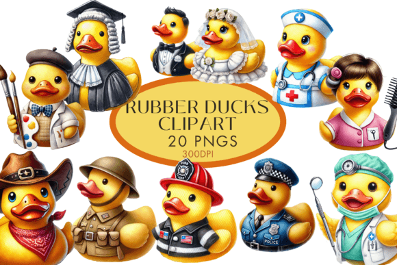 Download Rubber Duck Clipart Watercolour Bundle - Bundle Collection