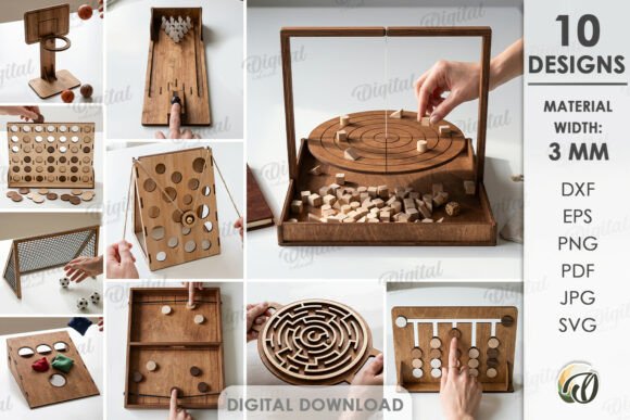 Download 3D Board Games Bundle Laser Cut - Bundle Collection
