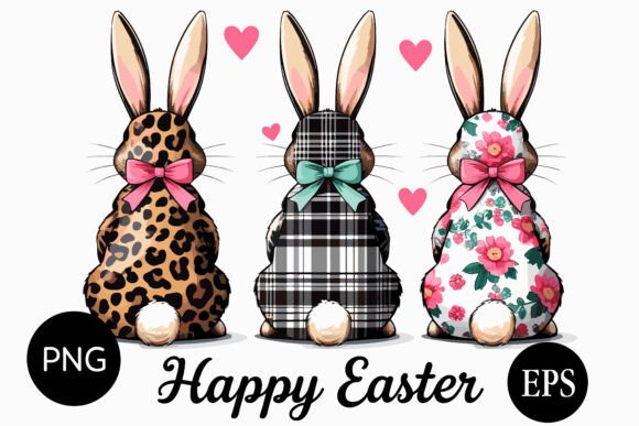 Download Cute Easter Bunny Trio Clipart Set - Premium Resources
