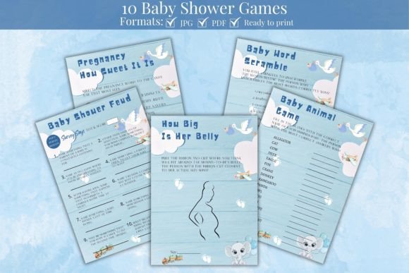 Download Modern Baby Shower Games Bundle - Bundle Collection