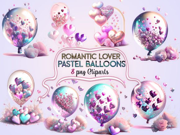 Download Romantic Lover Pastel Balloons Clipart - Pastel balloons Collection